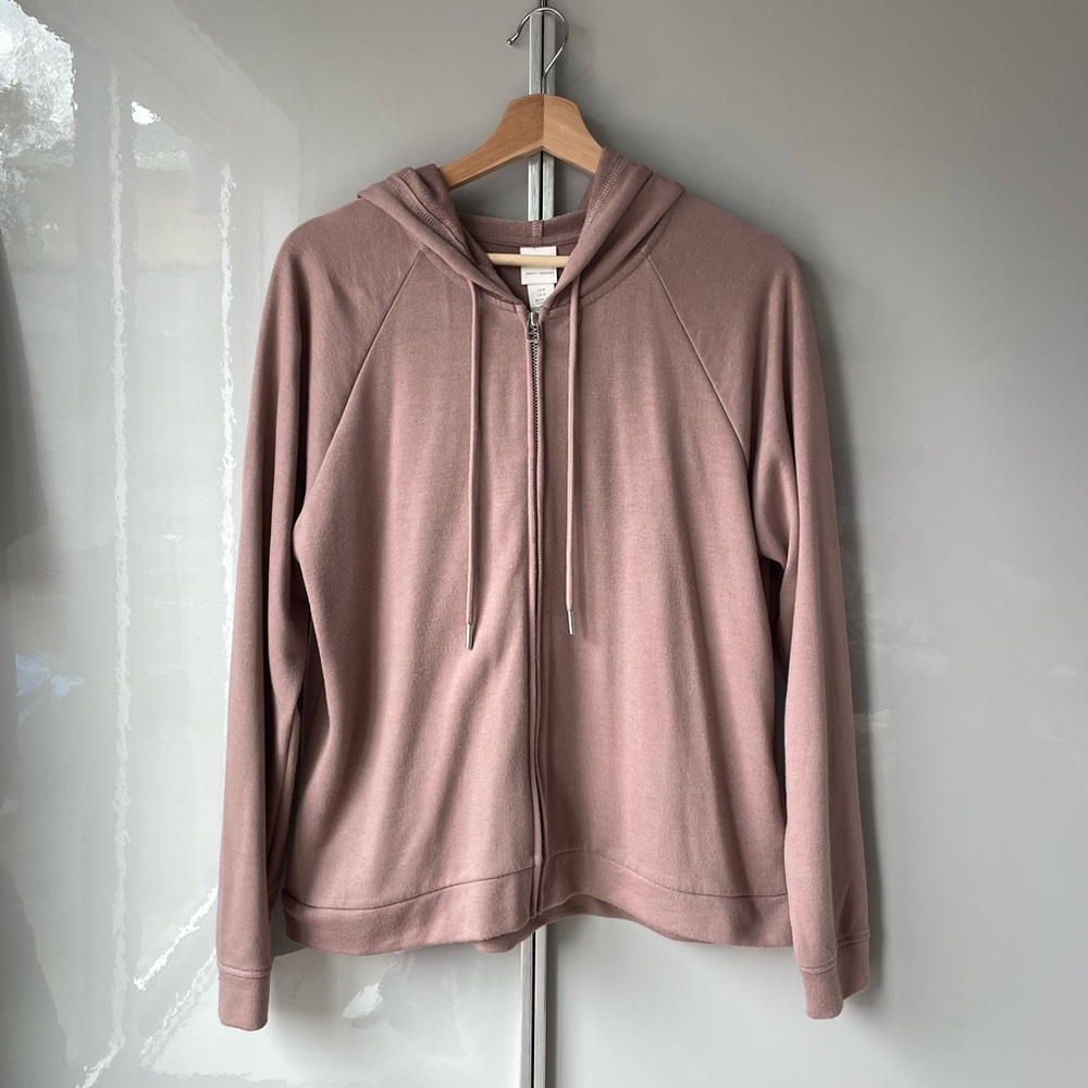 H&M Basics Dusty Rose Zip-Up Hoodie